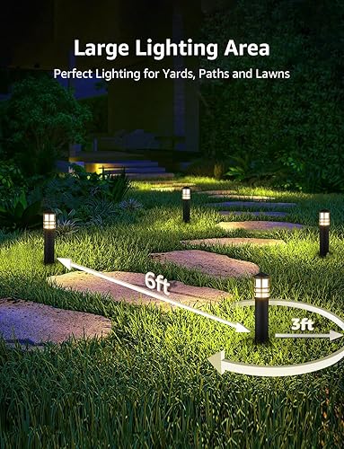 Miniatura 3 de SUNVIE Paquete de 8 luces LED de camino de bajo voltaje, 3 W, iluminación de camino de paisaje, 3000 K, blanco cálido, CRI 90+, luces de paisaje con