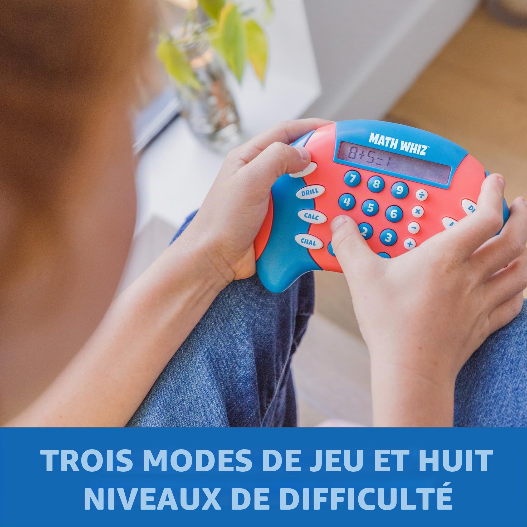 Learning Resources Math Whiz, Jeu électronique portatif, Pratique de l’Addition, de la soustraction, de la Multiplication et de la Division, Calculatrice pour Enfants, 6+