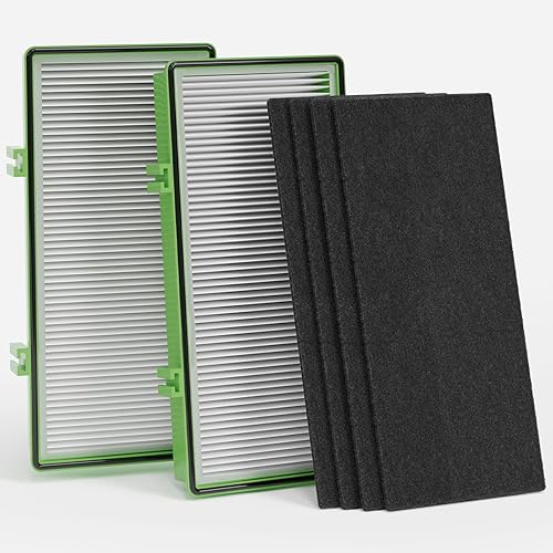 Aller-Gen - Filtro de repuesto Aer1 para purificadores de aire Holmes, 2 filtros HEPA verdaderos + 4 filtros de refuerzo de carbono, HAPF300AP-U4