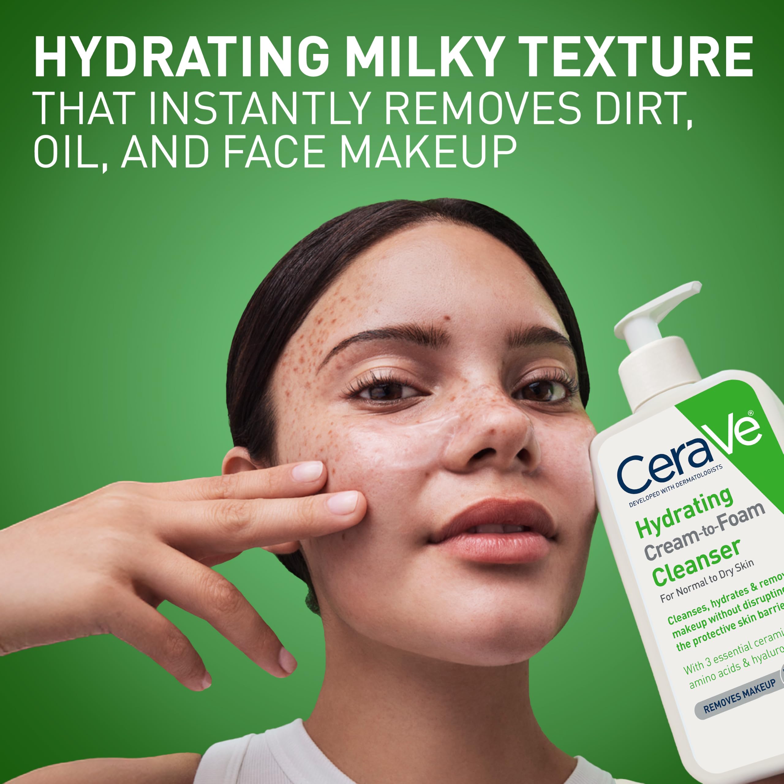 CeraVe Cream to Foam Cleanser - Gentle Hydrating Face Wash -4