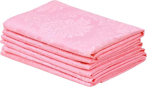 Miniatura 8 de uxcell Paquete de 6 servilletas de poliéster, servilletas florales impresas para fiestas y Navidad, 19 x 19 pulgadas, color rojo