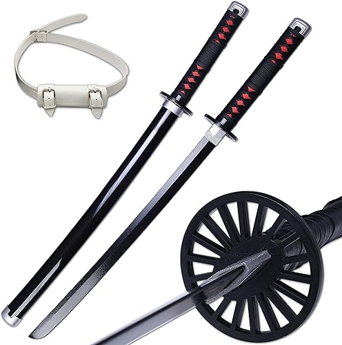 Vista 38 de ziqing Espada para cosplay de Demon Slayer hecha a mano, Katana de 31 pulgadas con múltiples estilos para elegir Tsugikuni Yoriichi-31 pulgadas