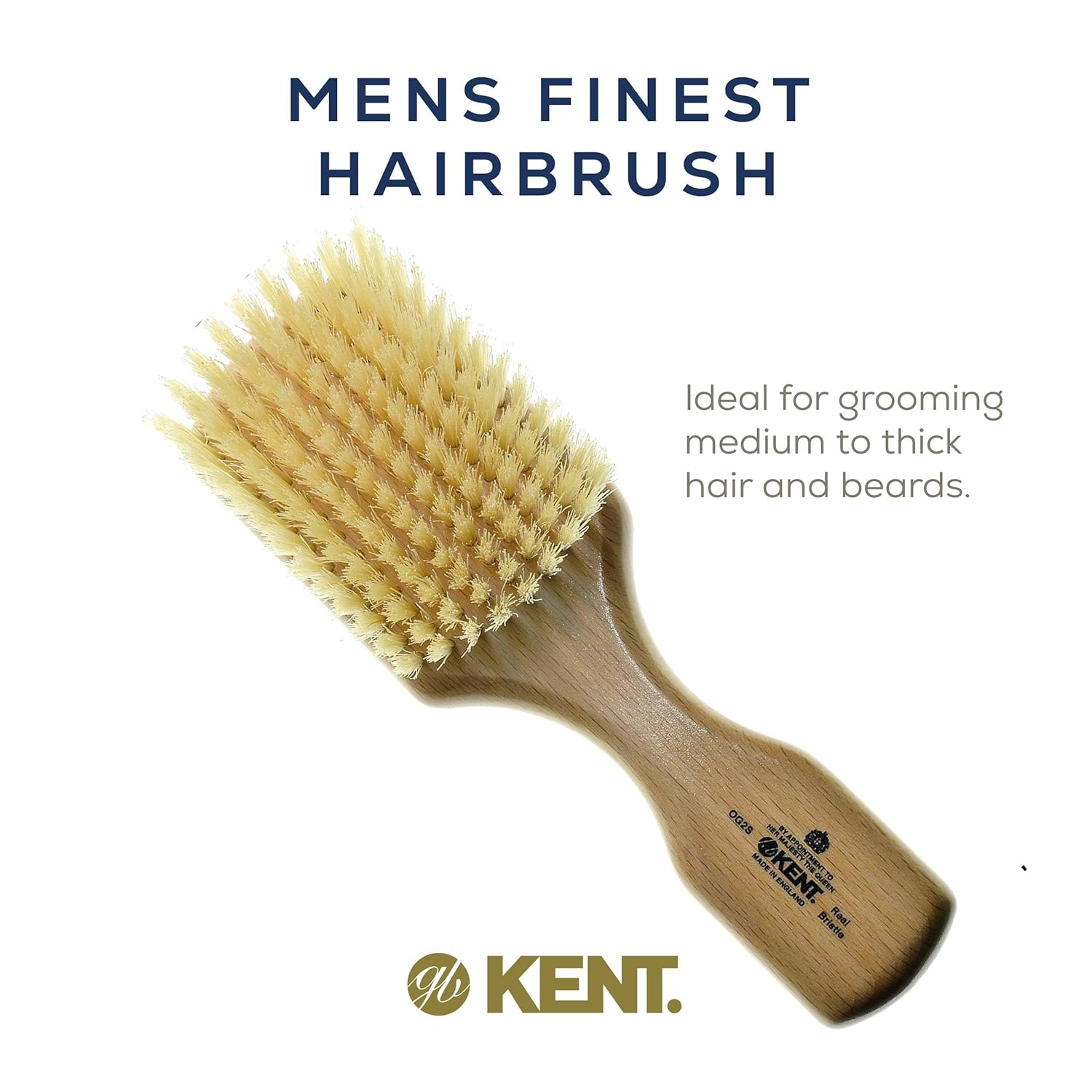 Kent OG2S Beechwood Natural Boar Bristle Brush - Hair, Facial, and Beard Grooming Tool for Exfoliation, Straightening, and Skin Care - Image 6