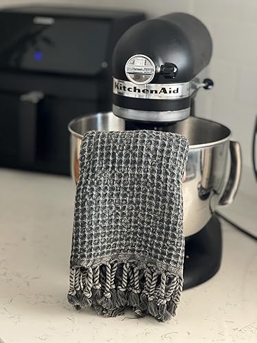 Vista 50 de Toallas de mano turcas, toalla de cocina, toalla de baño decorativa para té, paño de mano, cara, pelo, toallas de mano negras, toallas de mano