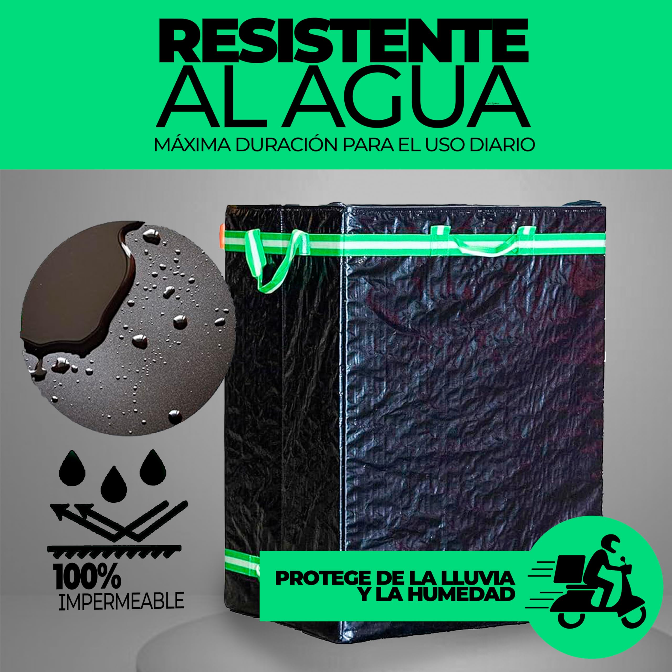 Genérico mochila repartidora - mochila de repartidor, 190L de capacidad, impermeable y resistente, diseño plegable, ideal para delivery profesional