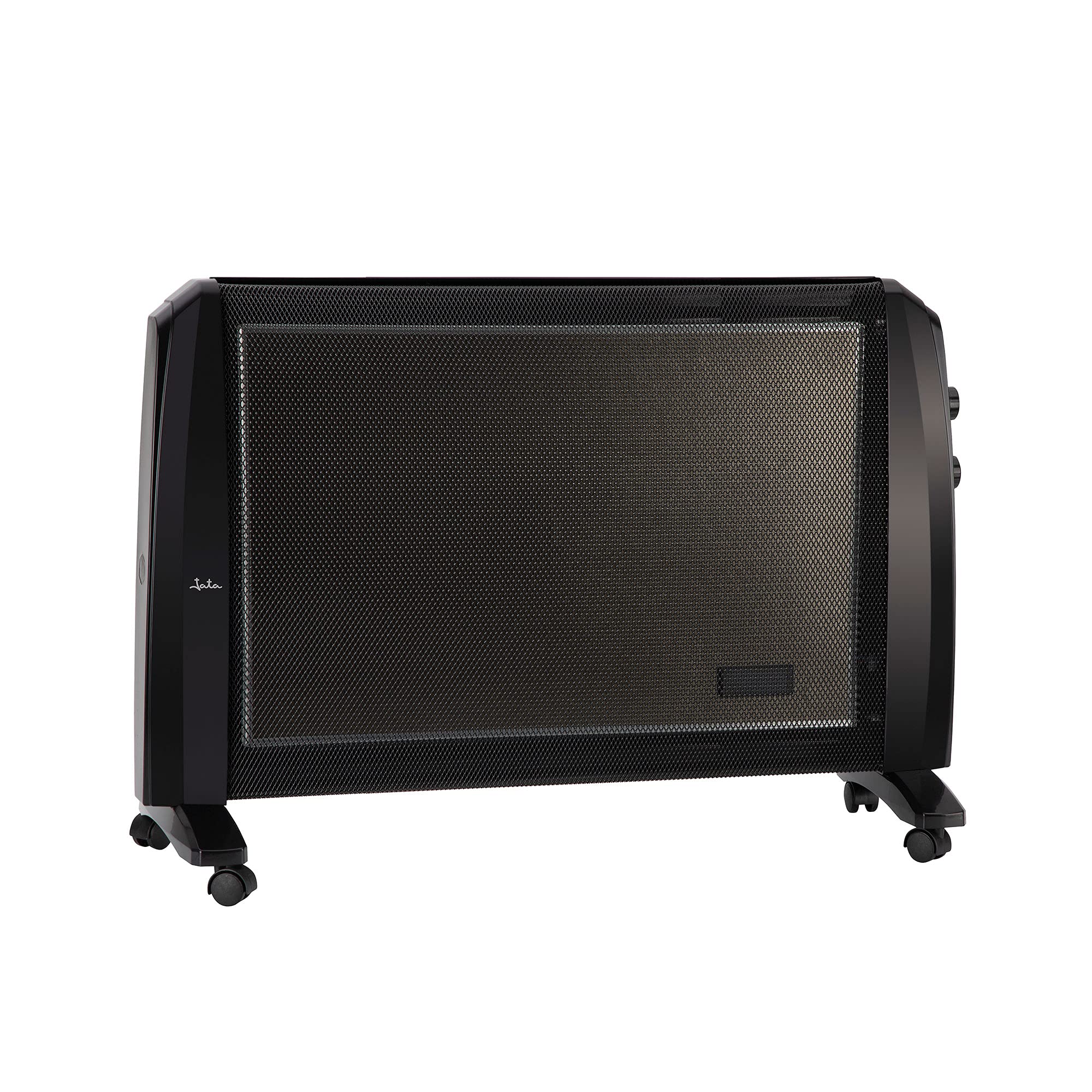 JATA JCRC2120 - Radiador de Mica con 2 Potencias de Calor (1000-2000 W) Termostato Regulable de Temperatura. Calienta en 1 minuto. Ahorro de Energía. Ruedas Giratorias. Antivuelco