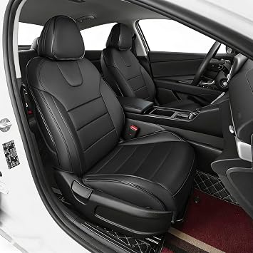 HKZ Tucson Car Seat Covers Custom Fit for 2022 2023 2024 2025 2026 Hyundai Tucson Hybrid & PHEV Blue,SEL,Limited,5-Seats Full Set,Leather Seat ProtectorBlack