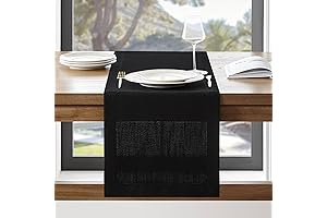 ZeeMart Black Table Runner 72 Inches Long