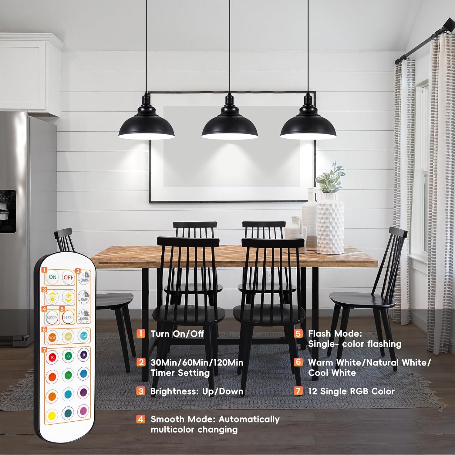 Pendant Light 2 PACK,Black Industrial Pendant Light for Kitchen Island,Adjustable Height,Modern Hanging Lamp for Dining Room Hallway Entryway Bedroom, XS-PTBK0801