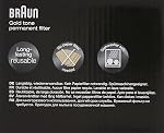 Braun Gold Tone Permanent Coffee Filter, Reusable #4 Cone Shaped, No Paper Filter Needed, Fits Coffee Makers Series 7 & Series 9, BRSC002,Black