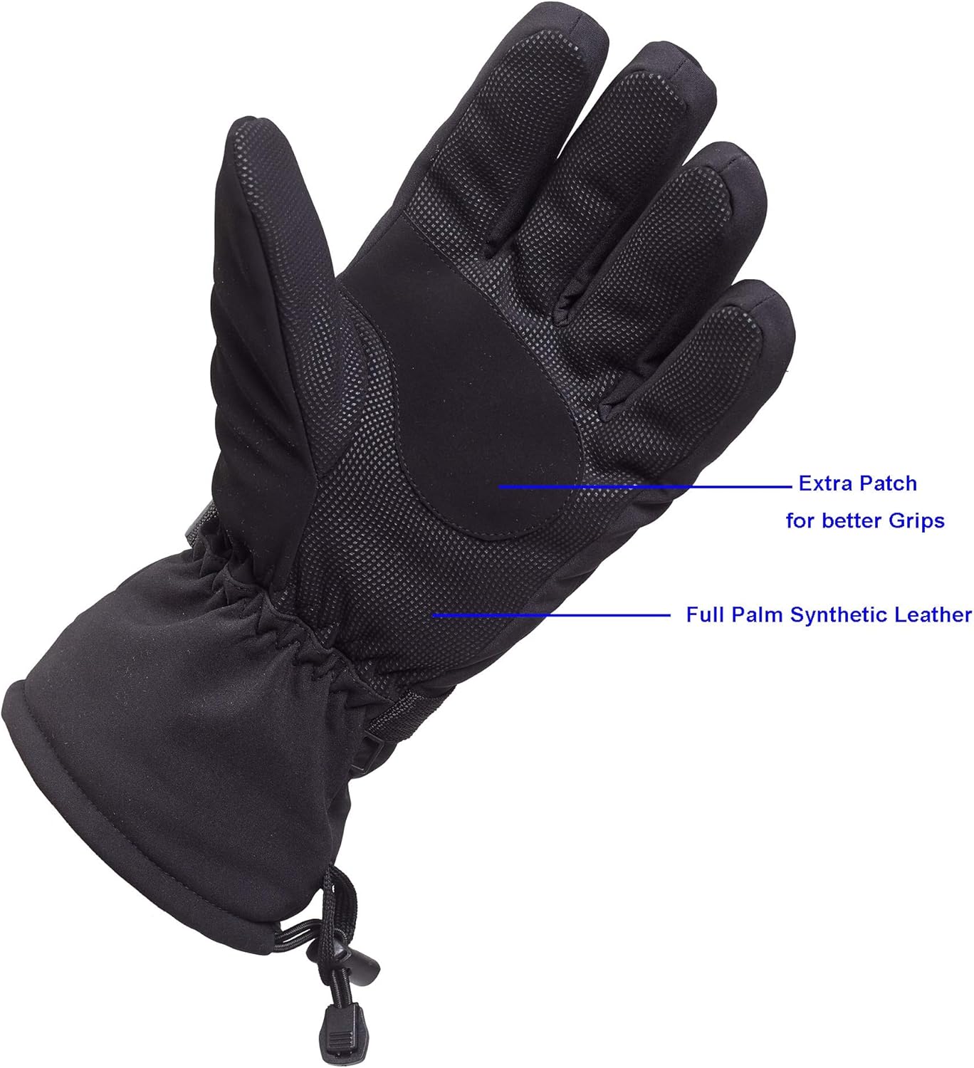 Waterproof Ski Snowboard Gloves with 3M Thinsulate, Zipper Pocket, Air Vent, Cold Weather Gloves for Men : Clothing