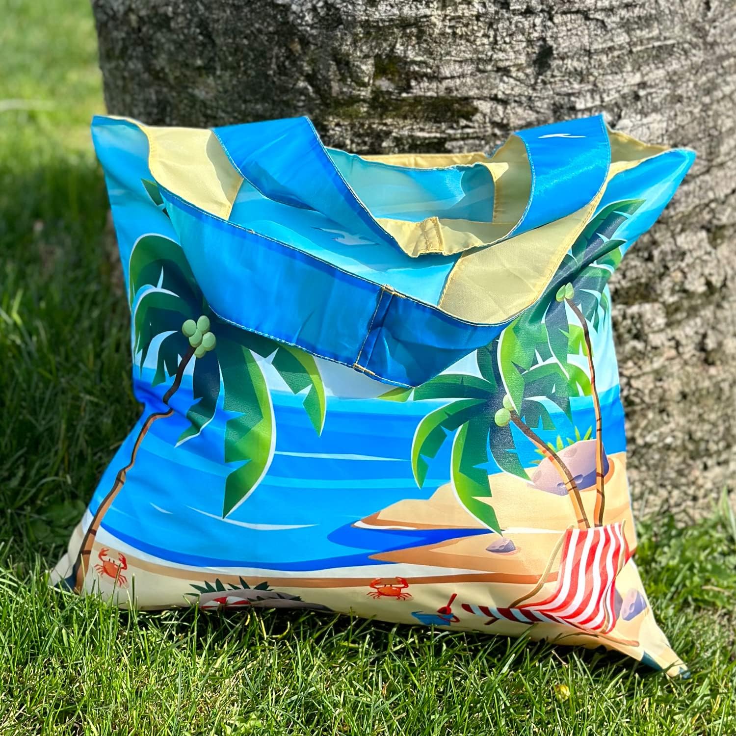 allydrew Allybag Foldable & Lightweight Reusable Grocery Bag, Paradise - Image 3