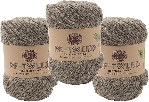 Vista 22 de (1 madeja) Lion Brand Yarn ReTweed - Hilo de heno