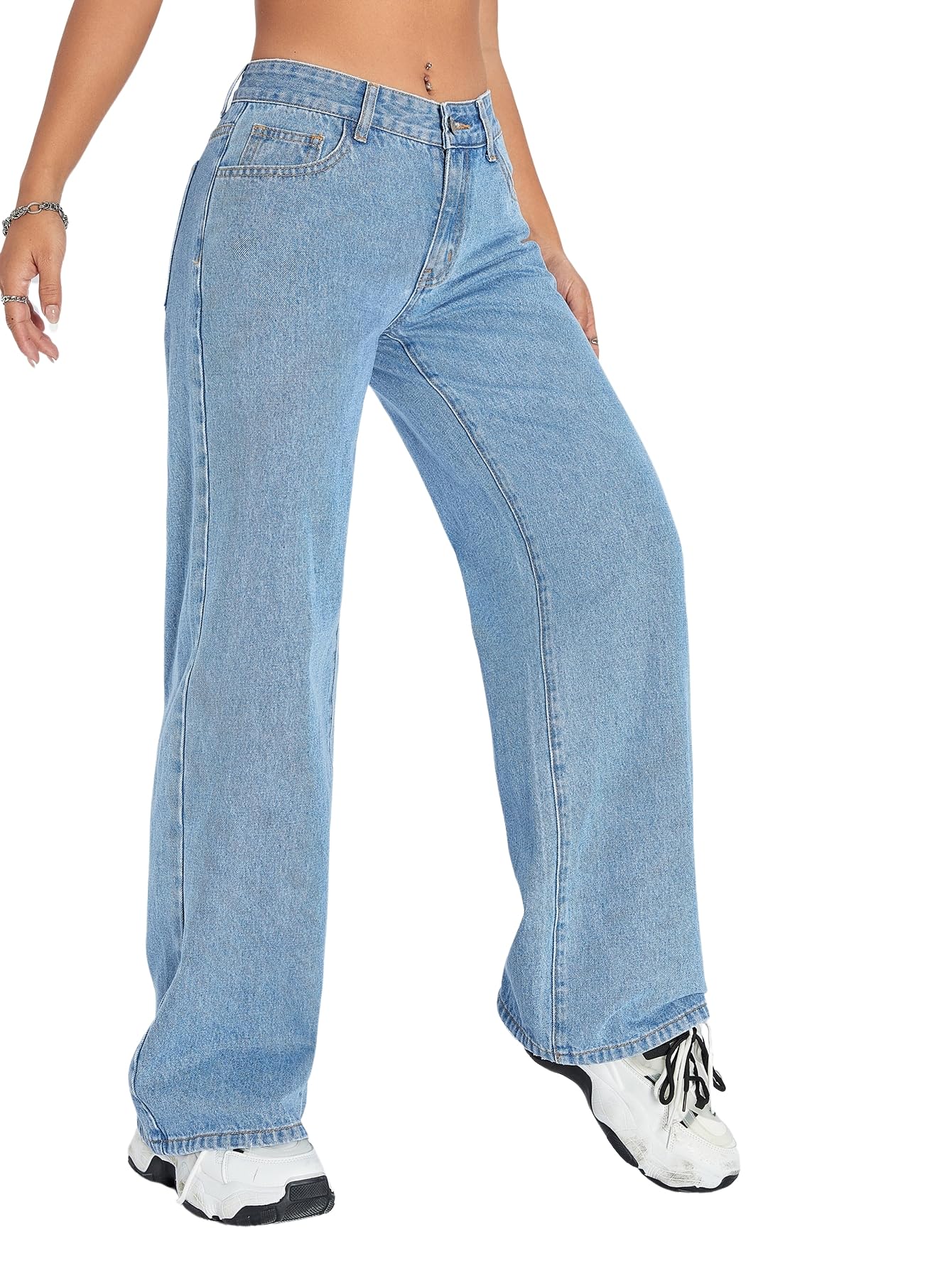 glossia Denim Baggy Jeans for Women | Stretchable High Waist Straight Fit Jeans for Women | High Rise Stretch Denim | Loose Fit Plus Size Denim (Sizes - 24 to 44) WJ2-1205S16-$-picture-25