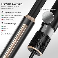 UKLISS 6 az 1-ben Hajformázó Készlet - 1400W Hajszárító és Göndörítő, 110.000 RPM, Ionos Technológia, Automatikus Volumennövelő, 3 Hőfokozat 6