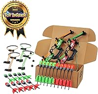 Vista 2 de Zing HyperStrike Dominator Bow Battle Pack - 2 arcos Dominator, 20 flechas Zonic con silbato, 2 juegos de reemplazos de bungee, 2 tirantes y 4