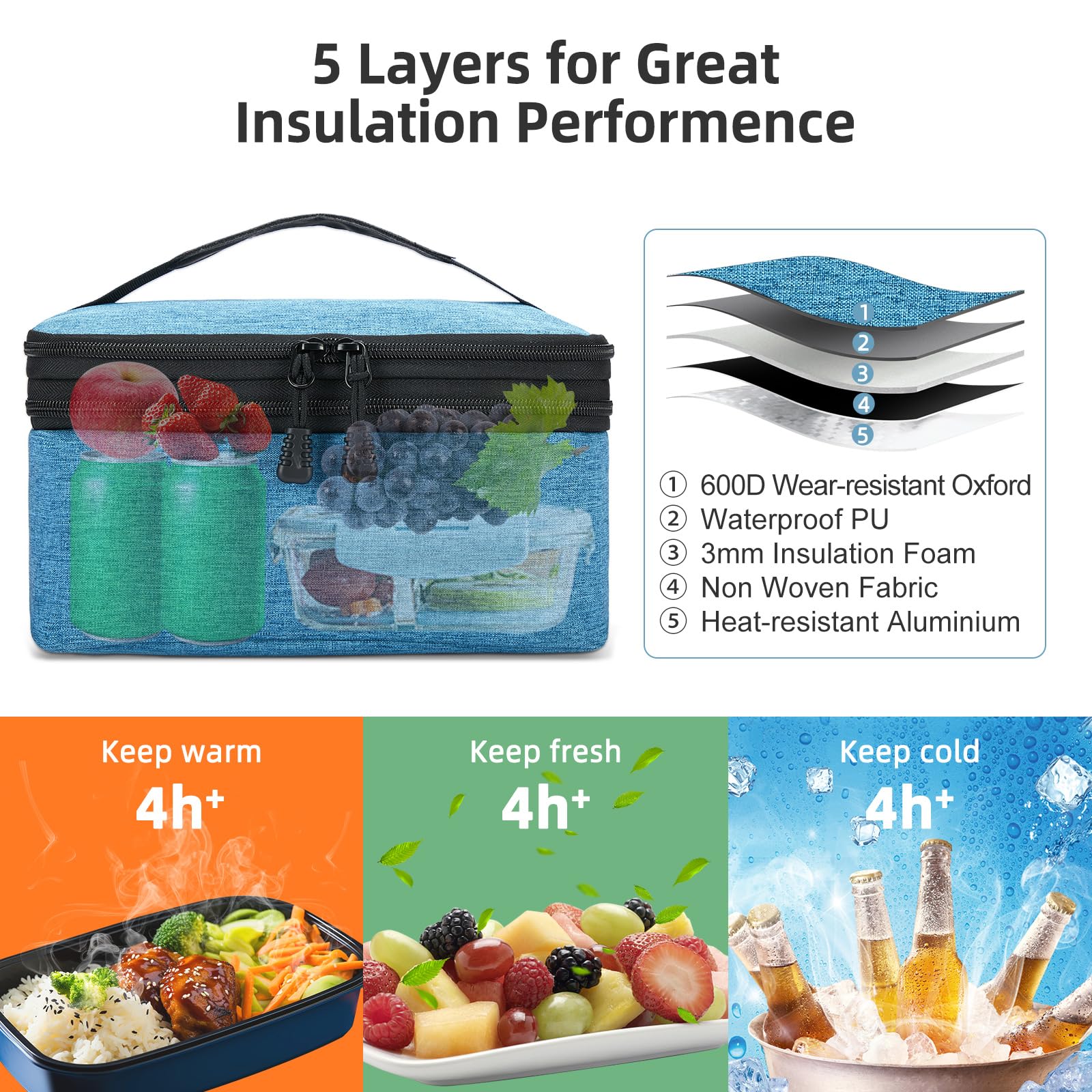 HSHRISH Lunch Bag for Men Small Cooler Bag - Image 4