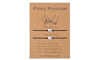 Totwoo 2 Pieces Valentine's Day Gifts Pinky Promise Couples Distance Matching Bracelets|...