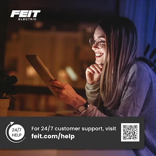 Miniatura 10 de Feit Electric Bombilla inteligente ST21, equivalente a 60 W, regulable, filamento en espiral estilo Edison. WiFi habilitado, funciona con