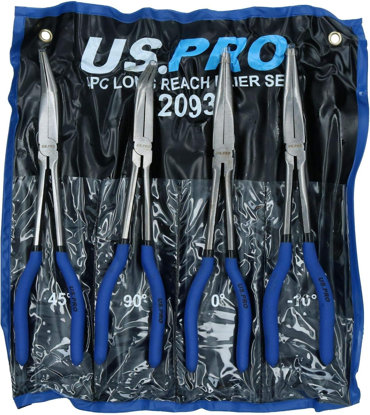 4pc 11" / 285mm Extra Long Nose Pliers Plier Straight Bent And Angled