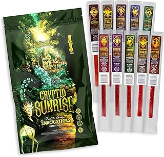 Mythical Meats Cryptid Sunrise Mild Variety Pack – 10 Legendary Exotic Game & Beef Snack Sticks – Dried & Dehydrated Meats Seasoned to Perfection – Bold Flavors, Low Sugar & High Protein Snacks