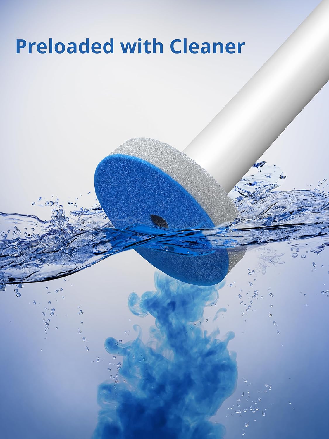 Toilet Cleaner Wand, Disposable Toilet Brush and Holder Set, Toilet Bowl Cleaner Brush, Wall Mounted Toilet Brush Set, Toilet Wand Kit with 12 Refill Heads, Toilet Wand Holder for Home and RV Use - Image 2