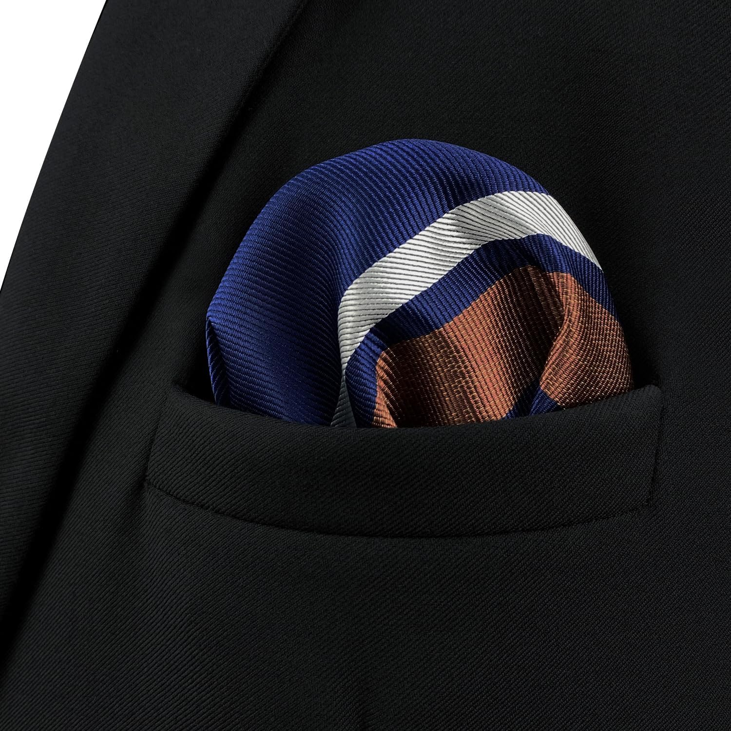 S&W SHLAX&WING Mens Pocket Square Striped Handkerchief Formal Wedding Gift