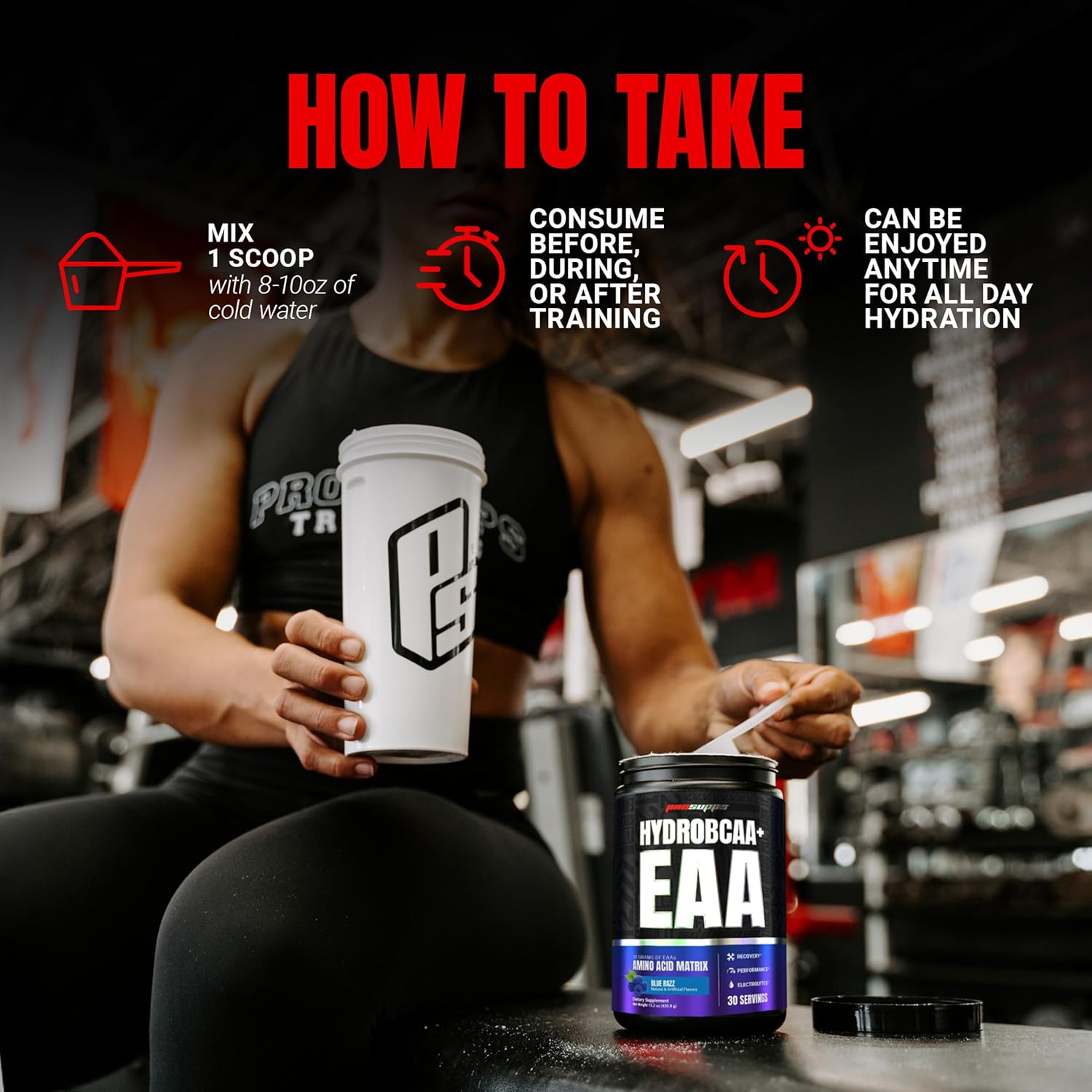 ProSupps HydroBCAA Essential Amino Acids Powder, Blue Raspberry - Workout Supplement with BCAA, EAAs & Electrolytes for Hydration & Recovery - Stimulant-Free, Soy & Gluten-Free - 30 Servings