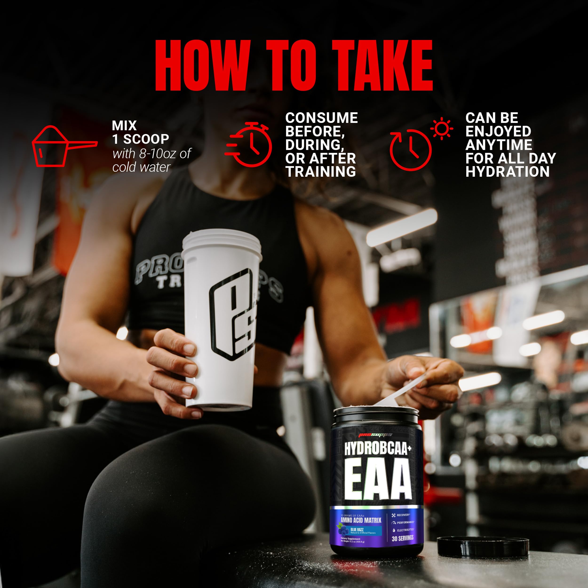ProSupps HydroBCAA + Essentials (30 serv) Framboise bleue