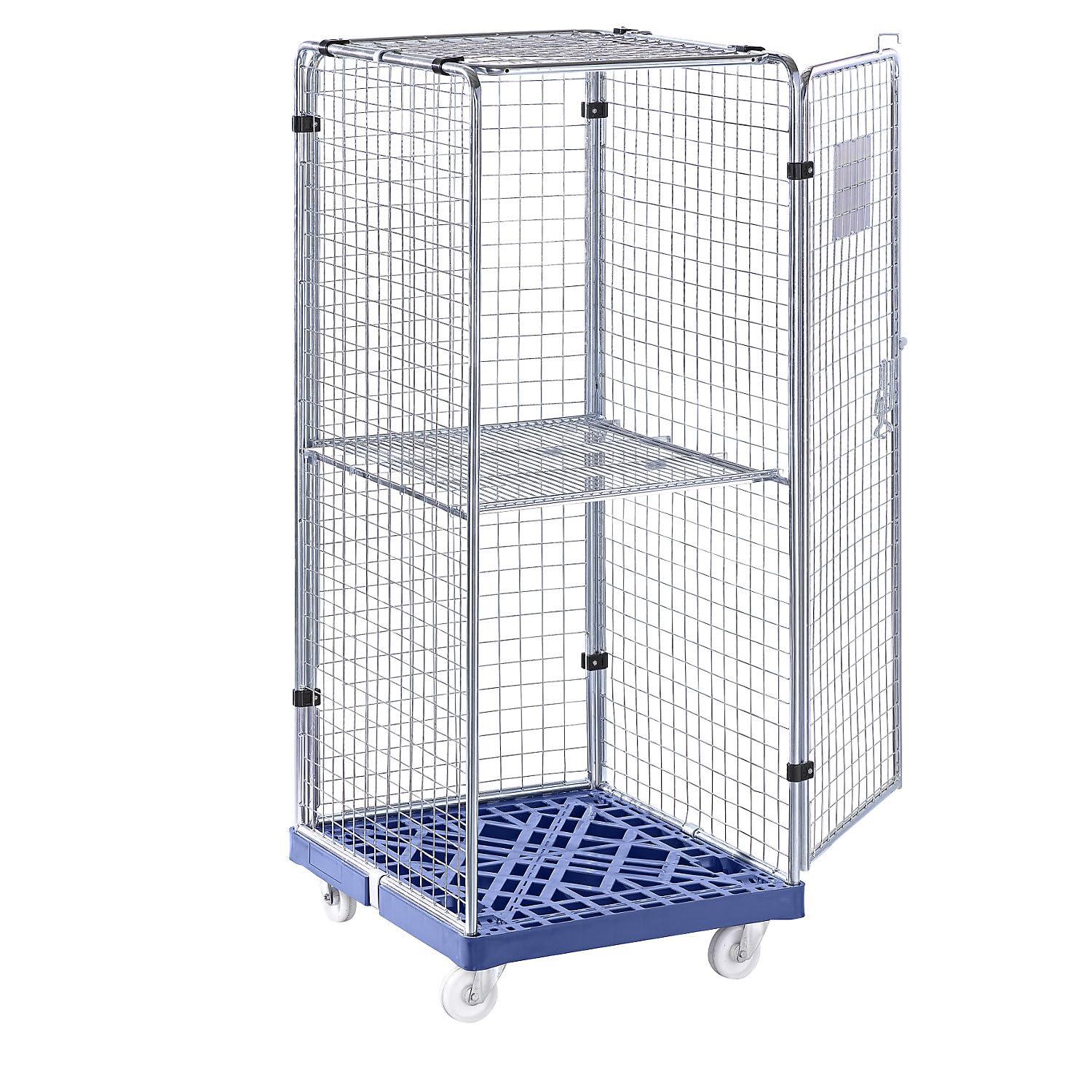 FRANKEL kaiserkraft | Roll-conteneur PROTECT | hauteur 1800 mm | bleu gentiane
