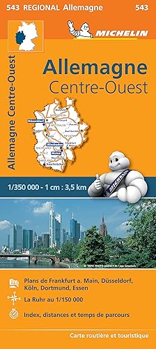 Carte Régionale Allemagne Centre-Ouest