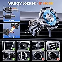 Vista 7 de for MagSafe Magnetic Phone Holder for Car [2026 Upgraded Strongest Magnet] Car Mount Cell Stand for Dashboard Windshield Vent Compatible with iPhone