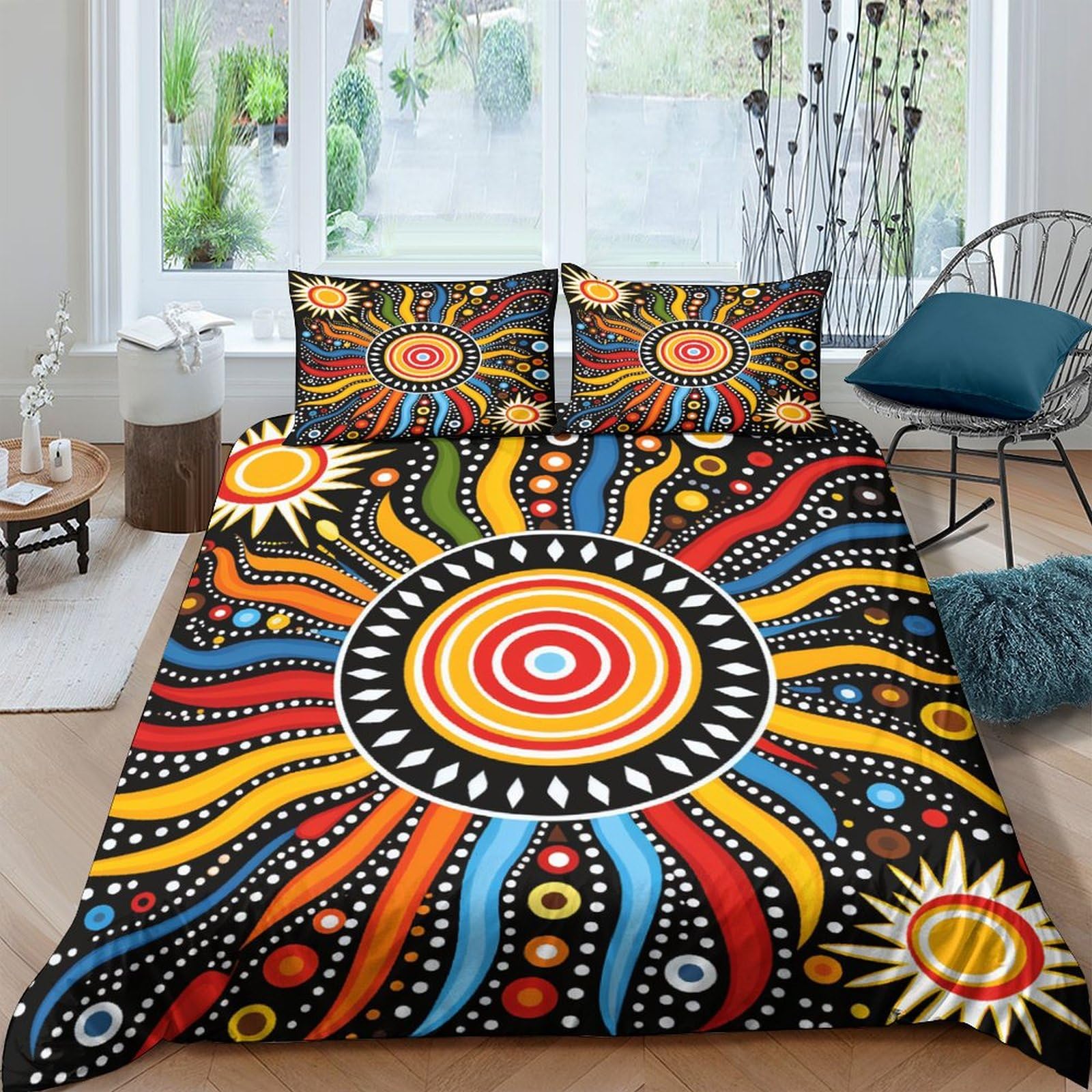 Housse de couette 220x240 anti-transpiration, linge de lit hypoallergénique facile à repasser