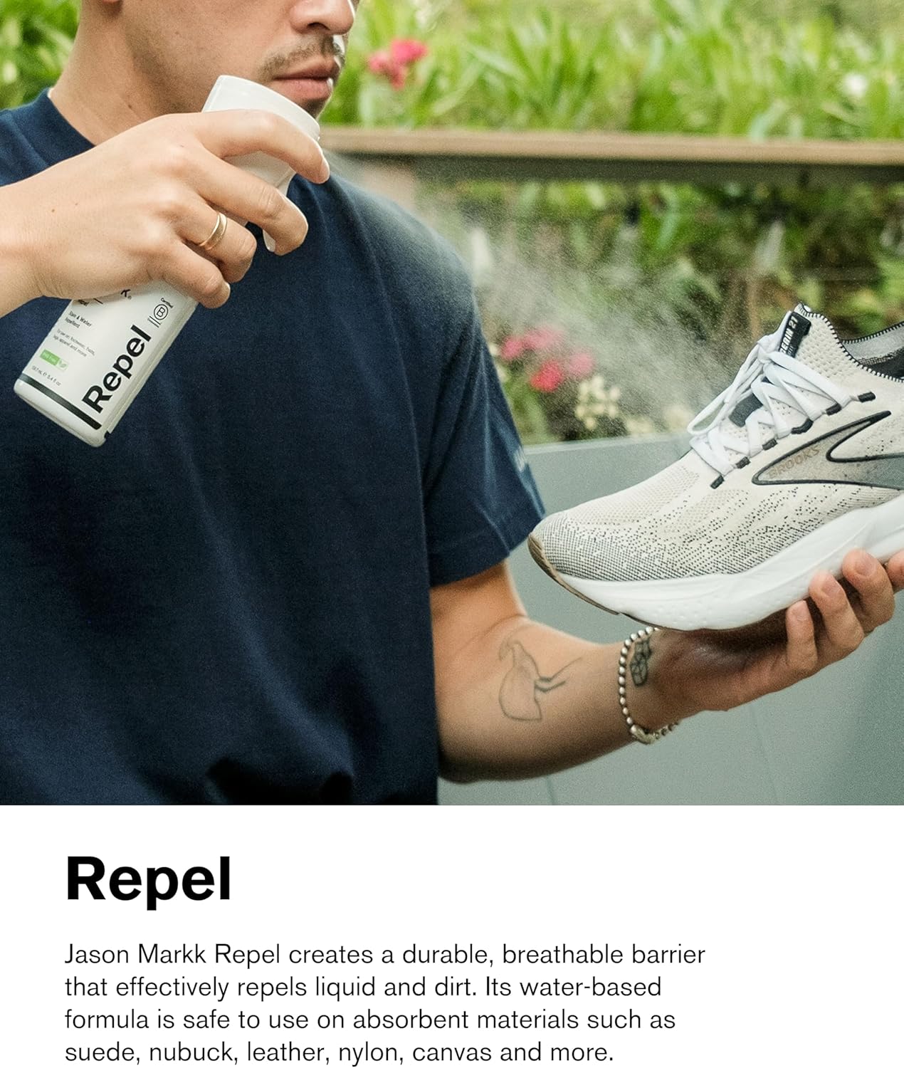 Jason Markk Repel Shoe Protector, Spray+Refill or Refill Only, Non-Aerosol Water & Stain Repellent for Leather, Suede, Knits