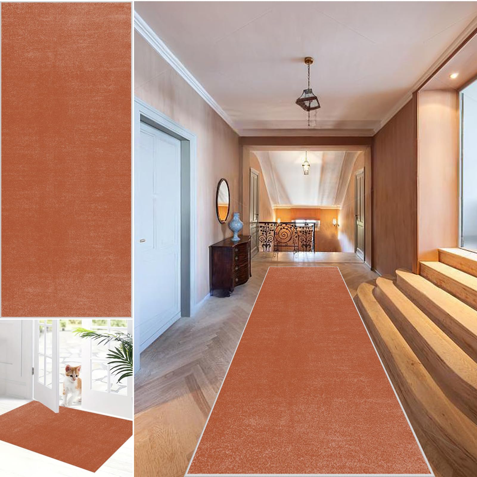 Fjhaeuo Carpet Runner for Hallway Non Slip Long Kitchen Runners Large Rugs Living Room, Short Pile Washable Rug Area Rugs for Bedroom Dining Room bathroom sink carpet 40 x 80 cm โ image 1