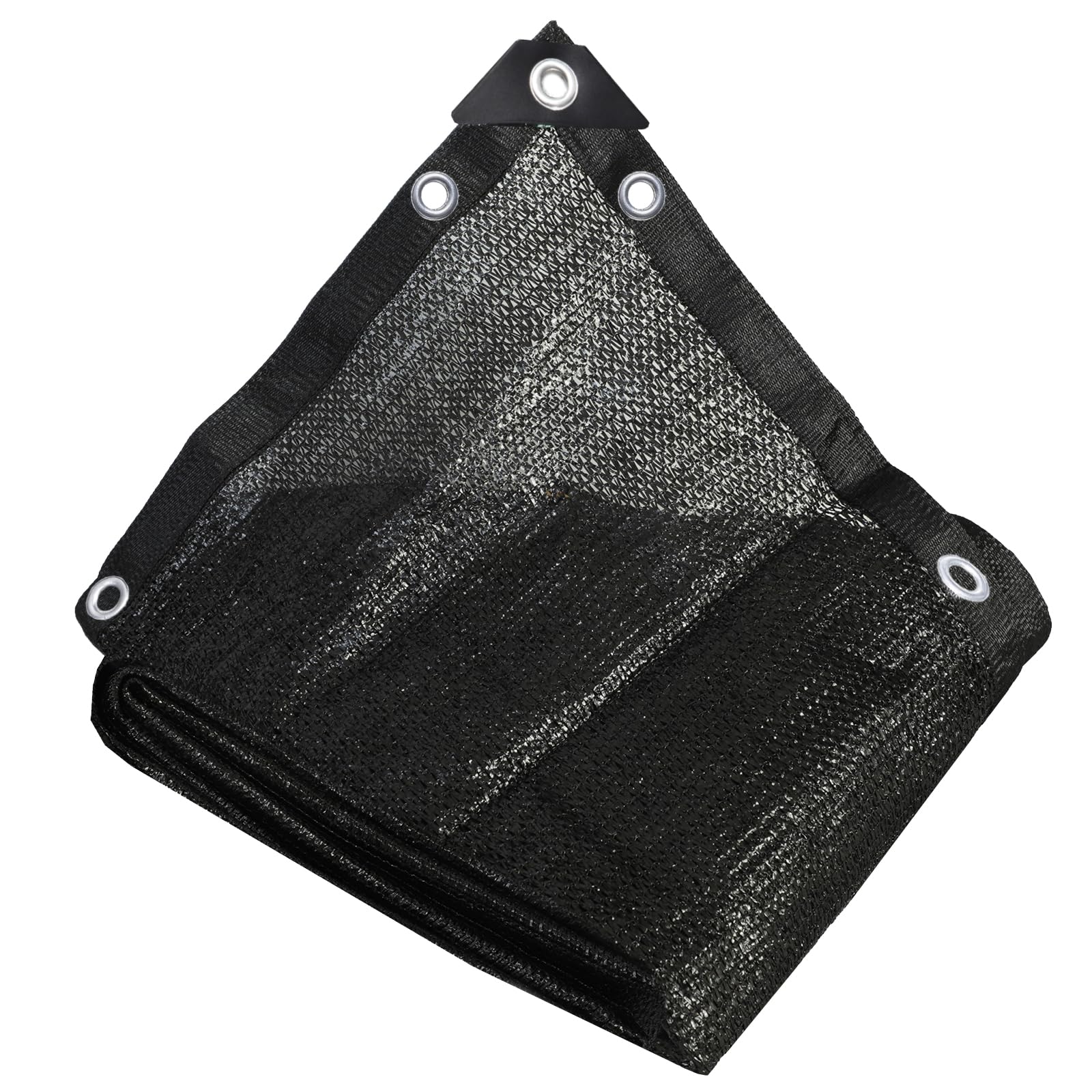 40% 12 ft X 20 ft Black Shade Cloth, Plant Cover Sun Block Screen Taped Edge with Grommets - for Outdoor Patio Tomatoes Barn Kennel Greenhouse