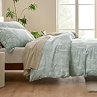 Vista 110 de Bedsure Juego de edredón de tamaño Queen, color lavanda, lindo, floral, regalo para mujer, 3 piezas, 1 suave edredón reversible con flores y 2