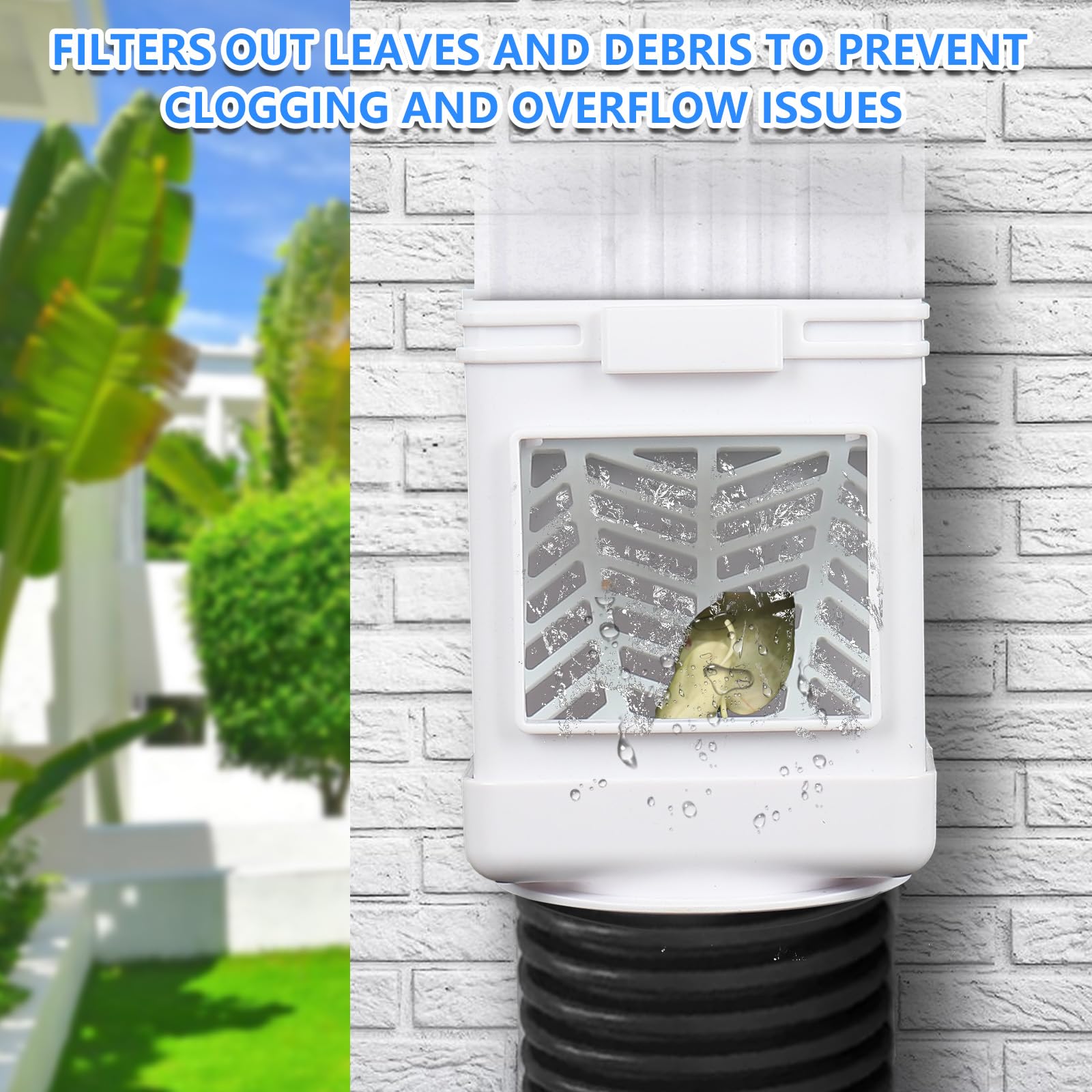 Leaf Guard For Downspout (2-Pack) Downspout Leaf Filter & Cleanout ...