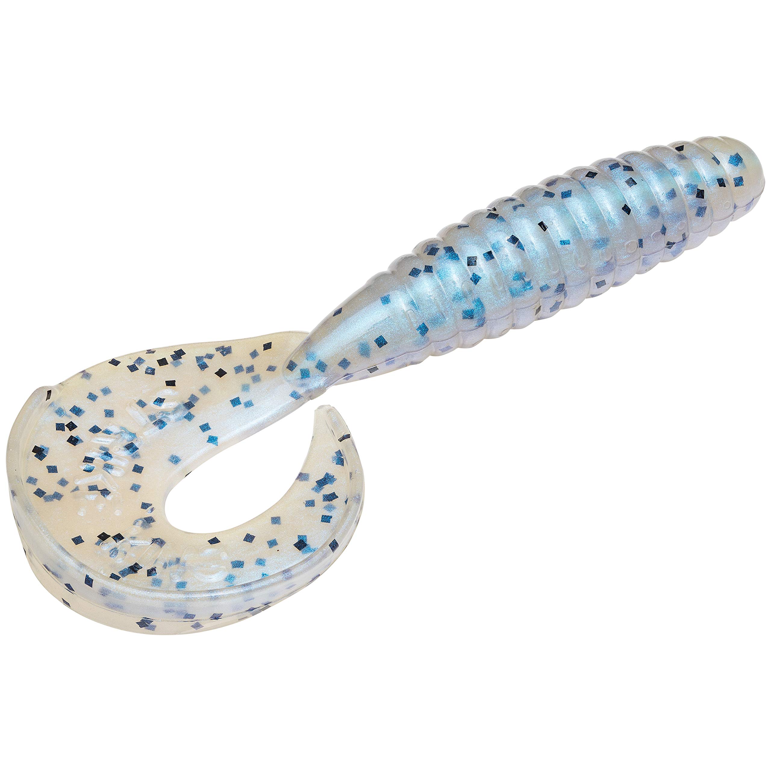 Strike King Rage Tail Grub 4",Blue Glimmer Black Flake
