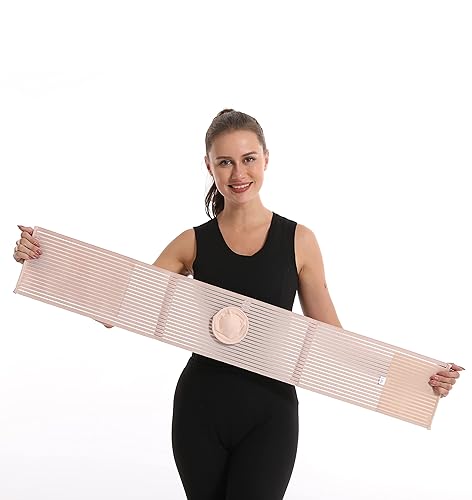 Miniatura 5 de Cinturón de hernia umbilical para hombres y mujeres. Abdominal Binder - almohadilla de compresión para naval (doble grosor). Cinturón de soporte de