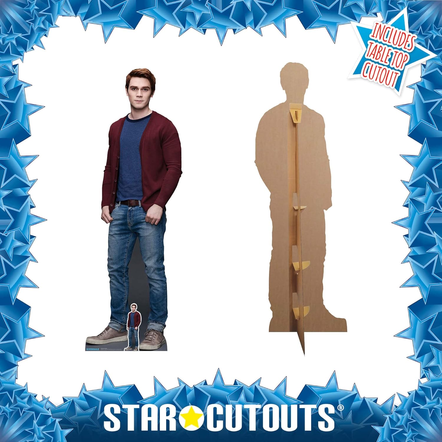 Star Cutouts SC1385 KJ APA Riverdale Lifesize Cutout Archie Andrews Red Hair with Free Mini Cardboard Standee 184cm Tall, Multicolour