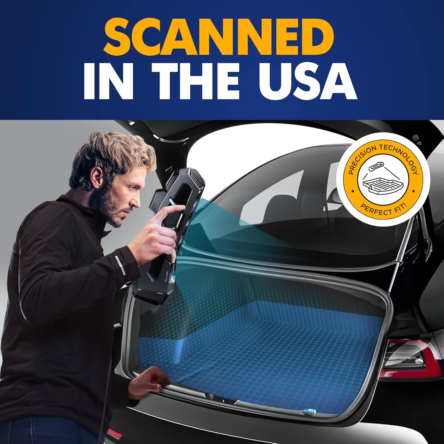 Premium Cargo Liner for Teslа Model 3 AWD Long Range RWD 2017-2023 - 100% Protection - Custom Fit Car Trunk Mat - Easy-to-Wash & All-Season Black Cargo Mat - 3D Shaped Laser Measured Trunk Liners