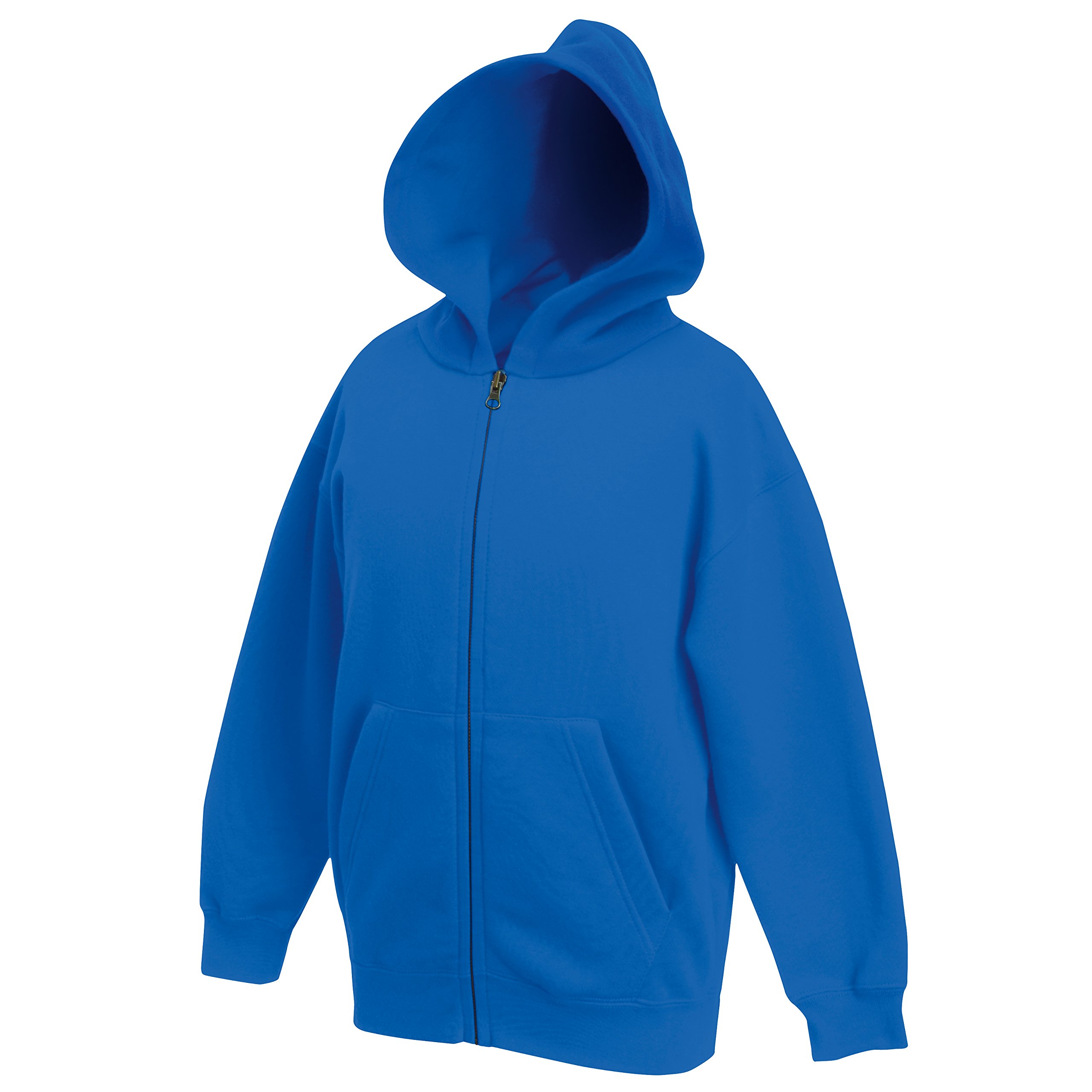 Fruit of the Loom Childrens Classic Zip Hodded Sweatshirt Royal Age 5-6