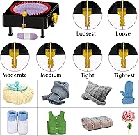 Vista 5 de 48 Needles Knitting Machine, Hand Crank Knitting Loom Machines for Adults, Knitting Board Rotating Double Knit Machine Kit (No Electric Function)