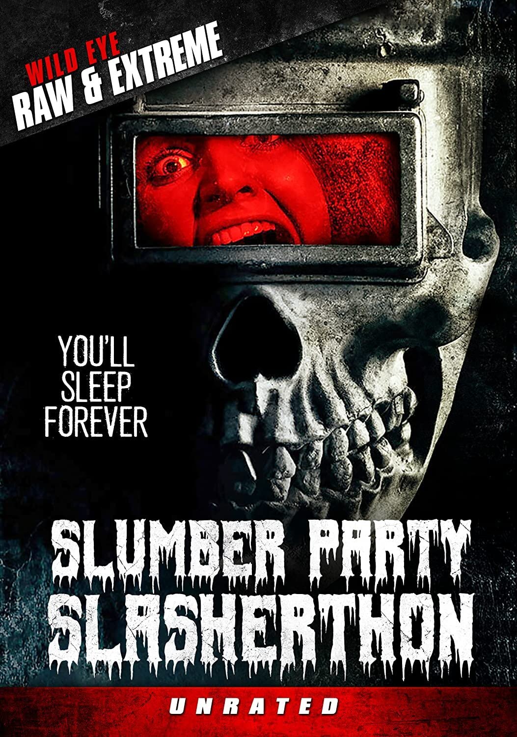 Slumber Party Slashathon DVD edición estadounidense con el montaje original de terror