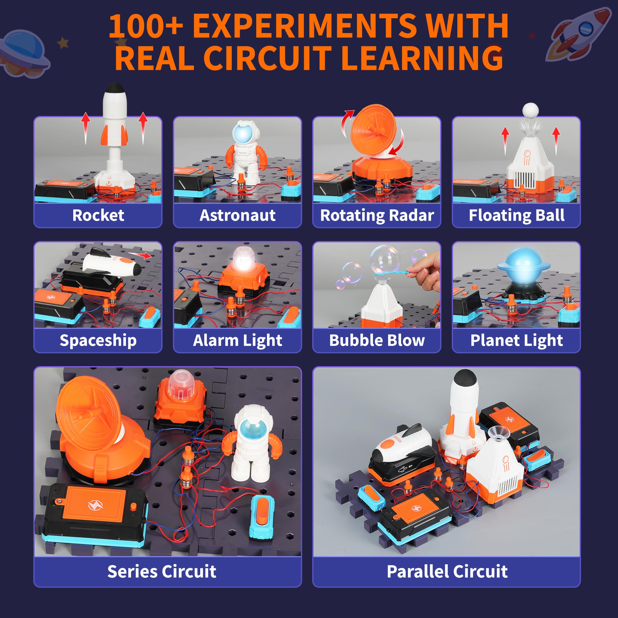 Bright Panda Electric Circuit Kits for Children Educational Space Toys STEM Toys with 100+ Science Experiments for Kids Build Your Own Science Kit - Image 2