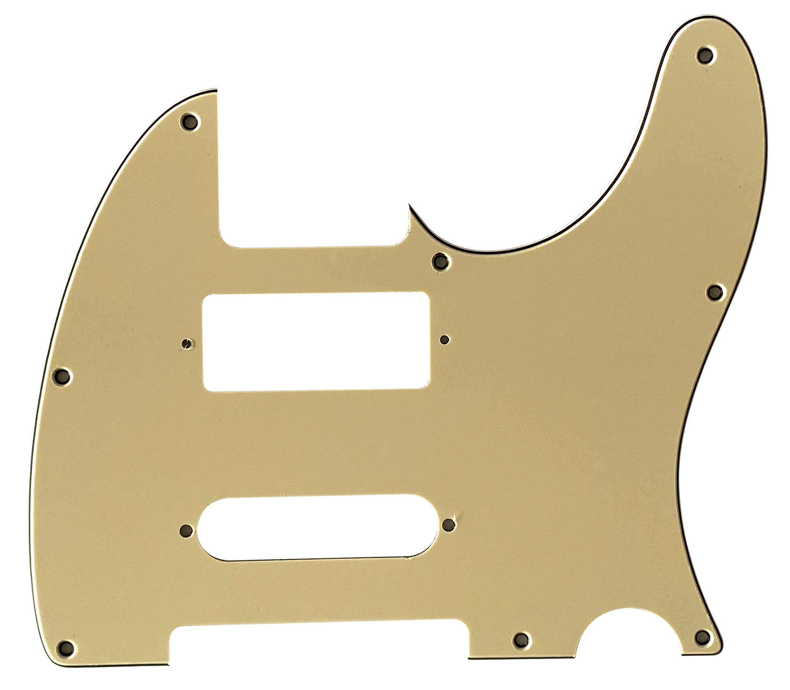 Custom Guitar Pickguard For Fender Telecaster Brent Mason Style (3 Ply Vintage Yellow)