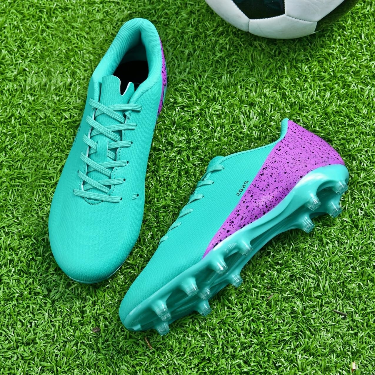 KUUK Chaussures de Football Hommes Femmes Turf Chaussures de Football Indoor Unisexe Artificielle Chaussures d'Entraînement Teen AG TF Herbe Synthétique Training Chaussures