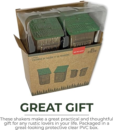 Miniatura 30 de River's Edge Juego de salero y pimentero, de resina de polímero, pintado a mano. Cocodrilo (Alligator),Bass,Oso y abejas,Azul Cangrejo,Bobber,Bull