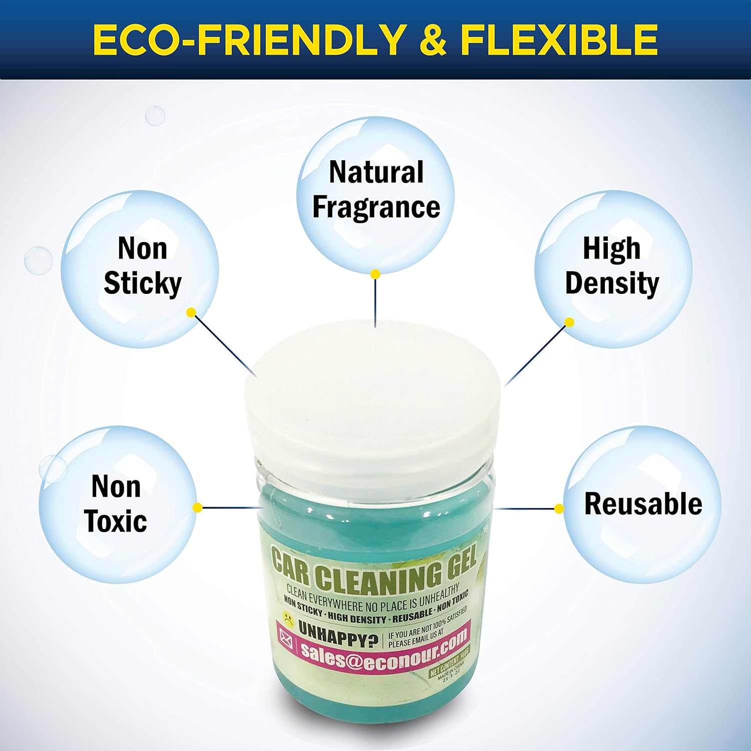 EcoNour Car Cleaning Gel Detailing Tools (2 Pack) | Universal Car Cleaning Putty Reusable Kit | Dust Removal Slime for Auto Car Interior Air Vent Laptop Keyboard Cameras Home Car Slime Cleaner (Blue) : Automotive